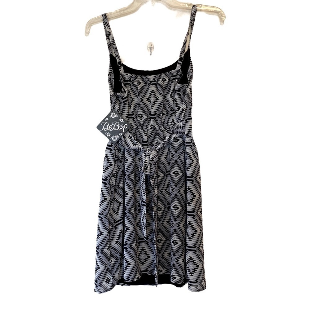 BEBOP spaghetti strap grey black chiffon dress med - Picture 2 of 9